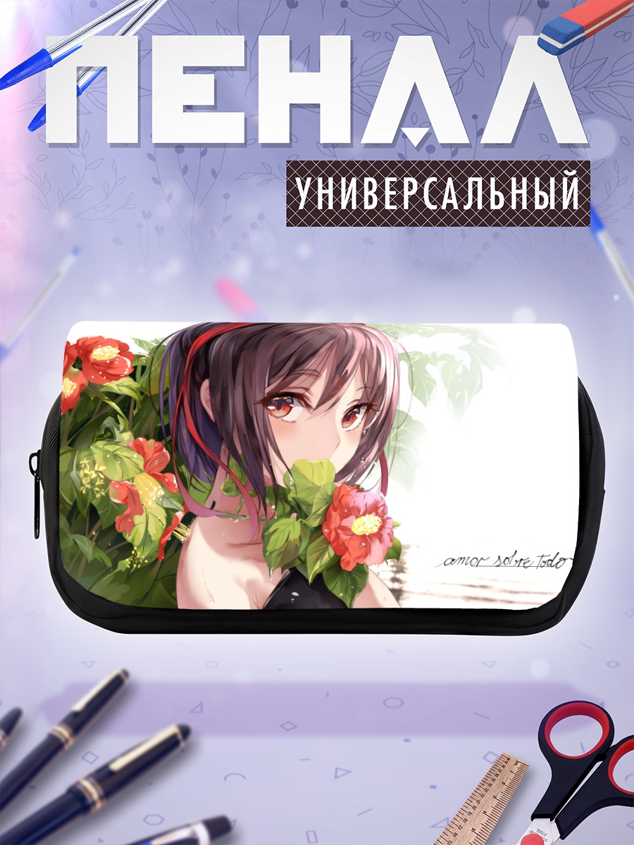 Пенал-косметичка Ая Шамеймару с цветами