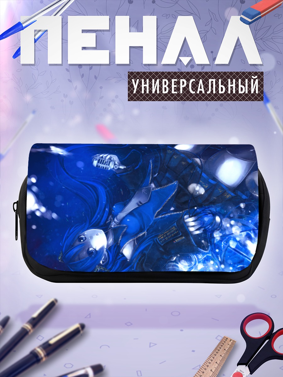 Пенал-косметичка Мику Хацунэ в синеве