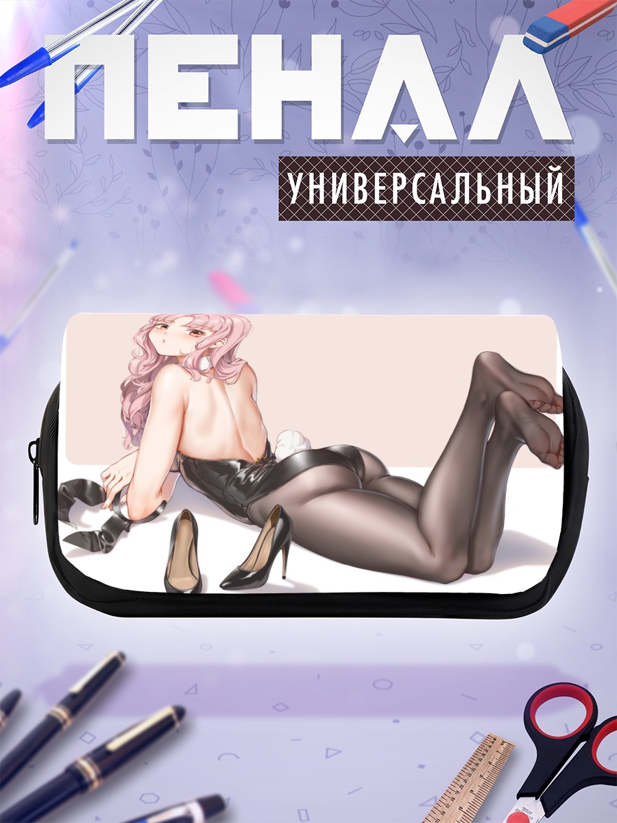 Пенал-косметичка Розовая зайка в леотарде