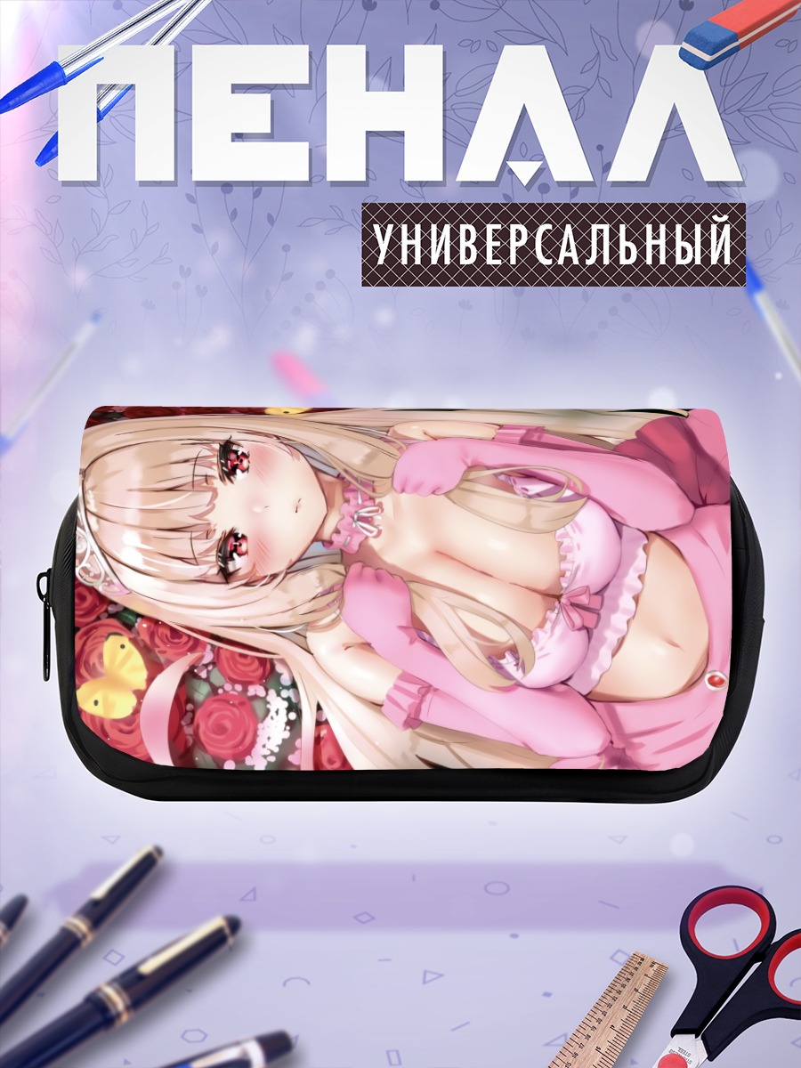 Пенал-косметичка Блондинка в цветах