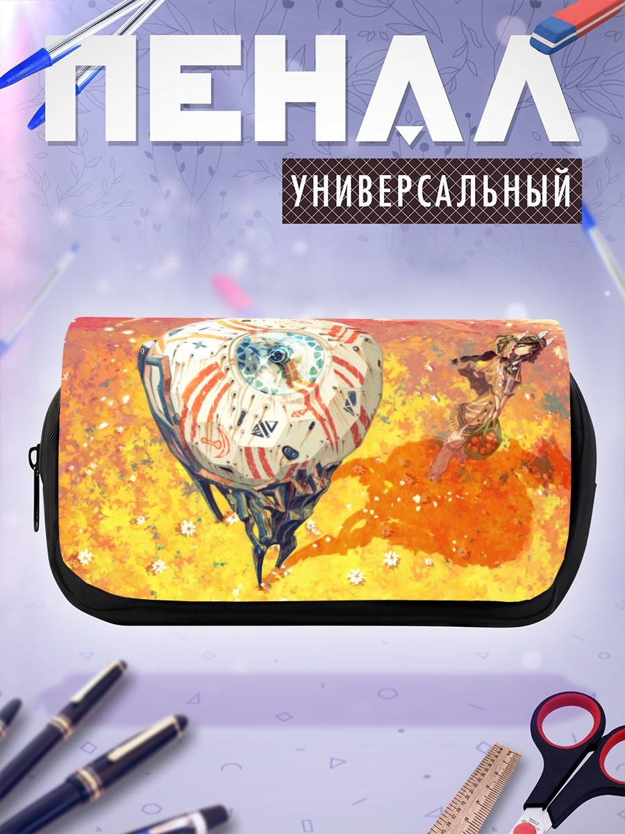 Пенал-косметичка Меха в цветах