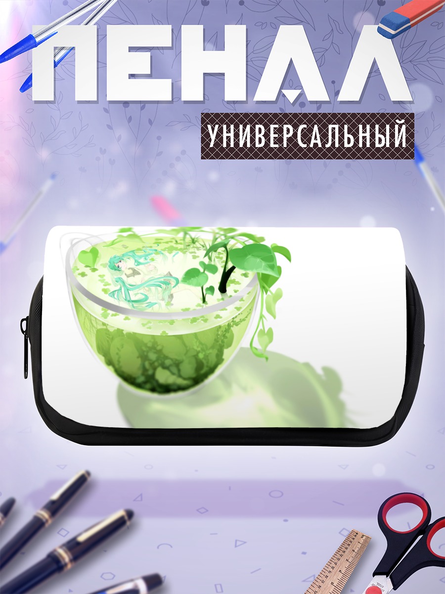 Пенал-косметичка Мику Хацунэ в чашке