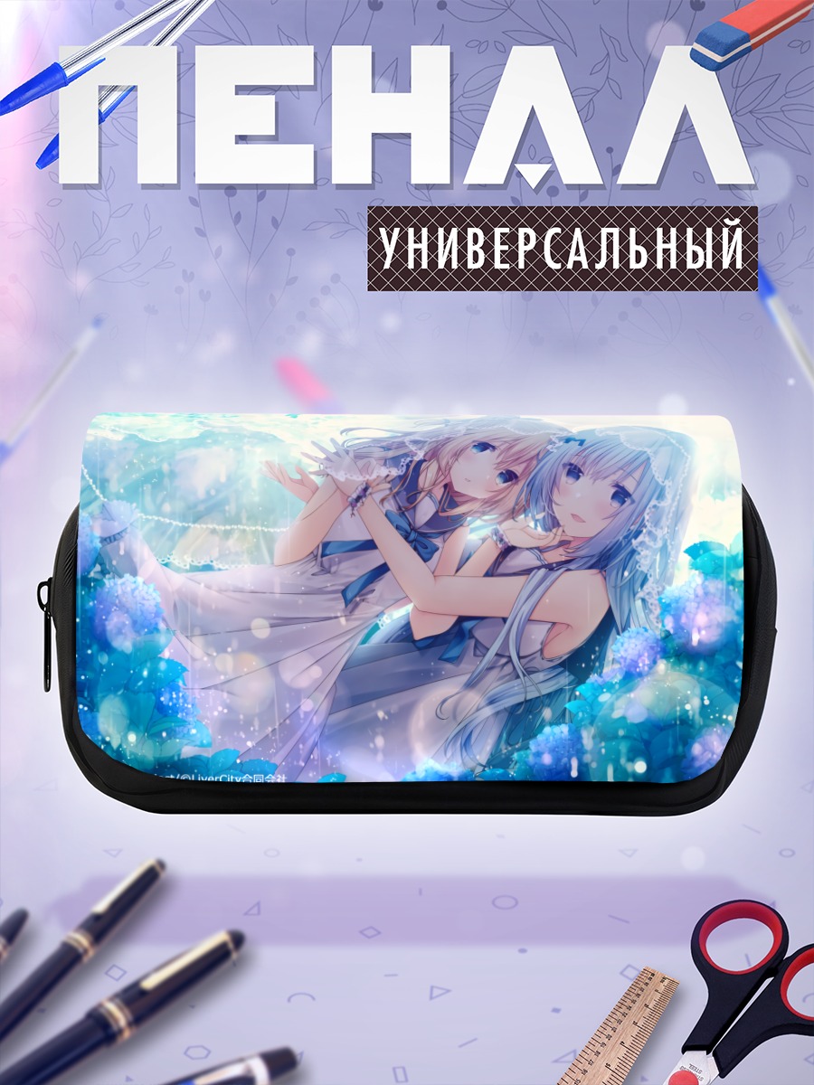 Пенал-косметичка Мику Хацунэ в цветах
