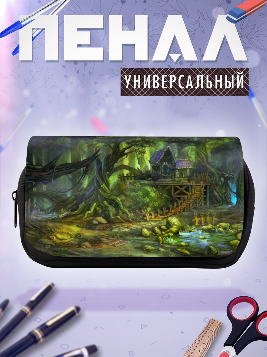 Пенал-косметичка Лесной домик у воды