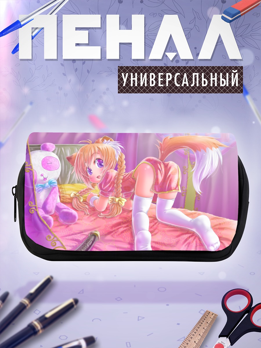 Пенал-косметичка Девочка-медведь в платье