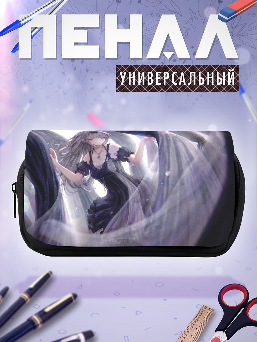 Пенал-косметичка Готическая девушка в платье