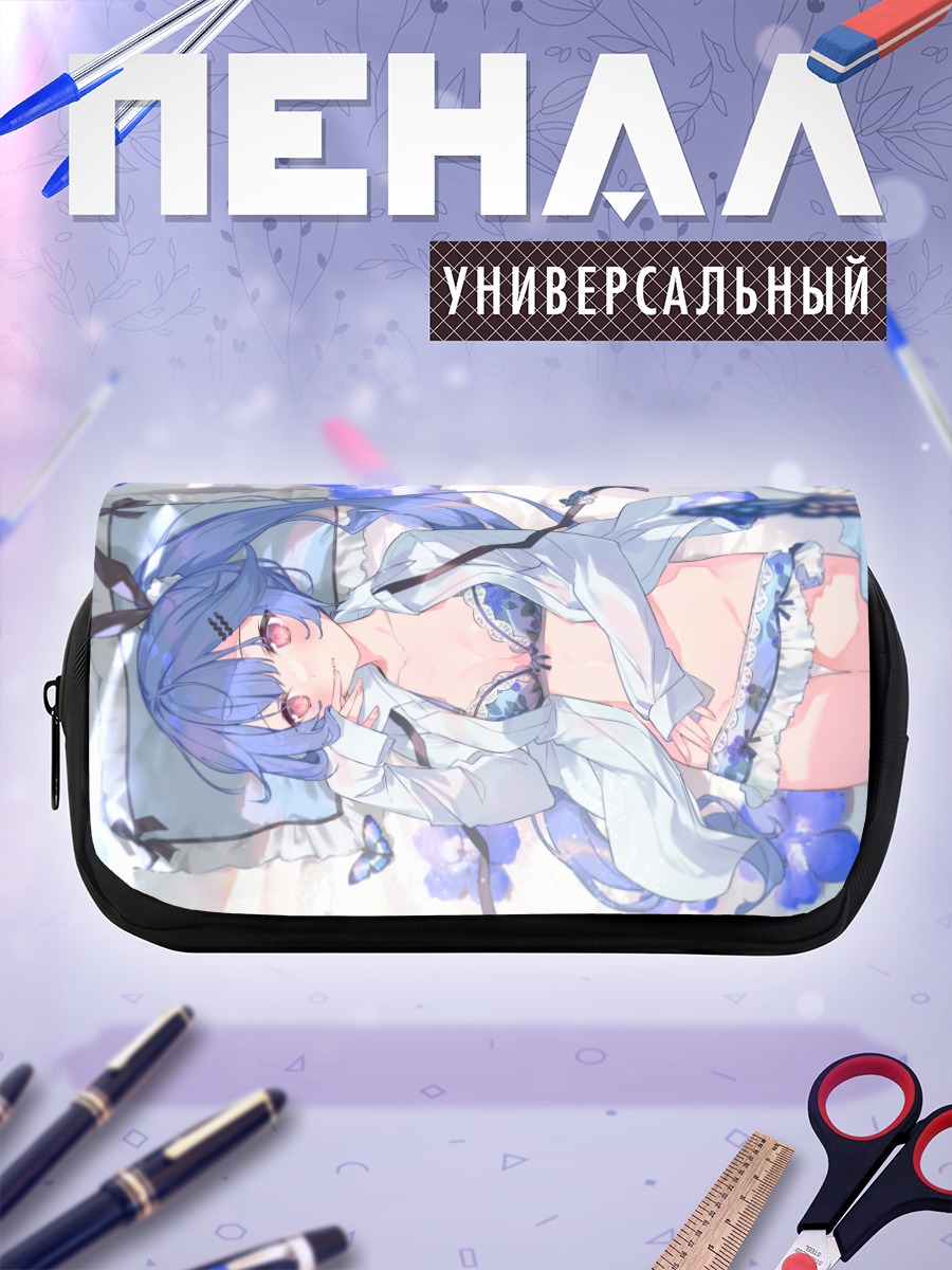 Пенал-косметичка Мику Хацунэ в цветах