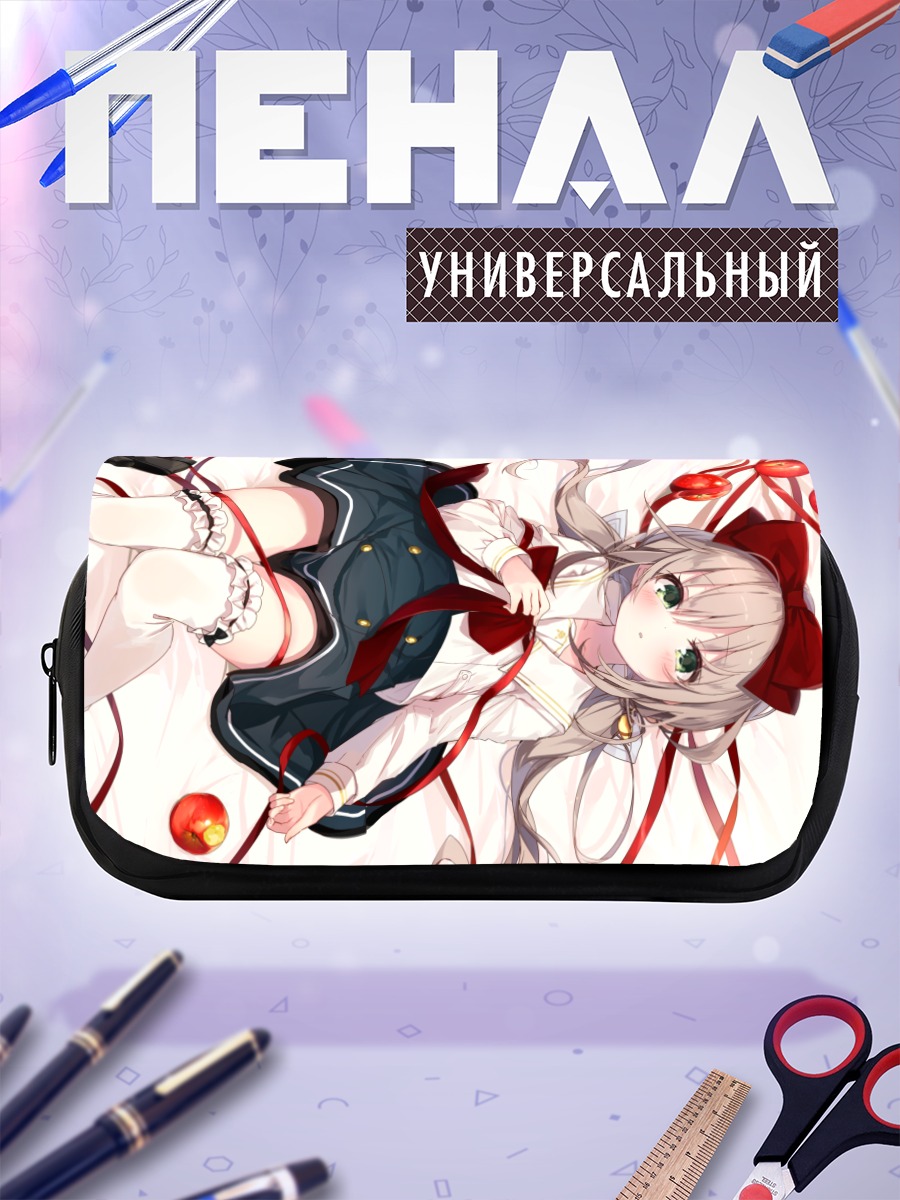Пенал-косметичка Девочка с яблоками