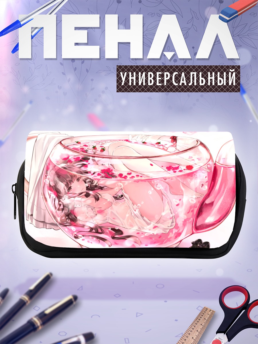 Пенал-косметичка Цветочный чай в чайнике