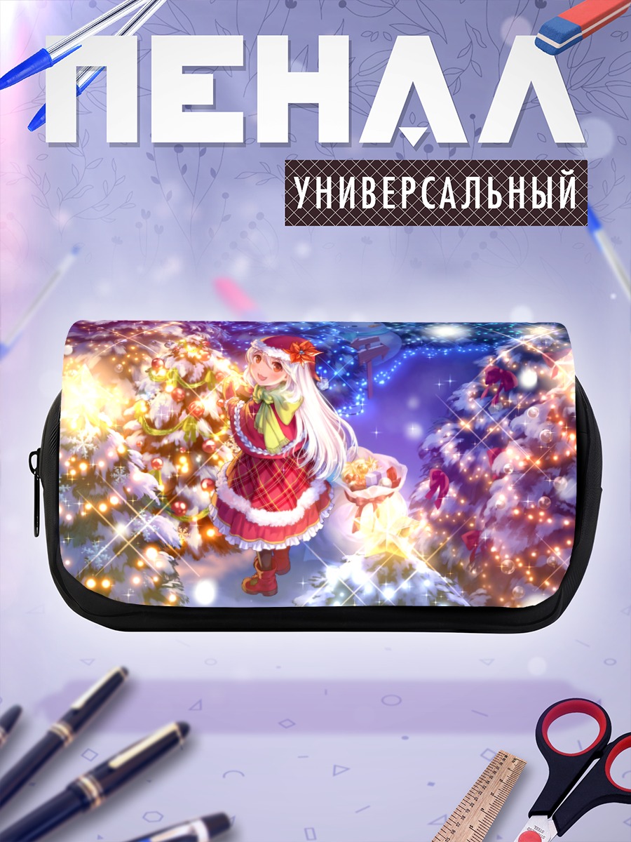 Пенал-косметичка Девочка в костюме Санты