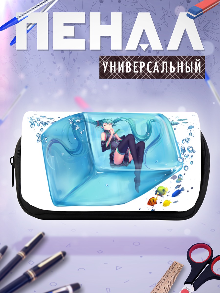 Пенал-косметичка Мику Хацунэ в льду