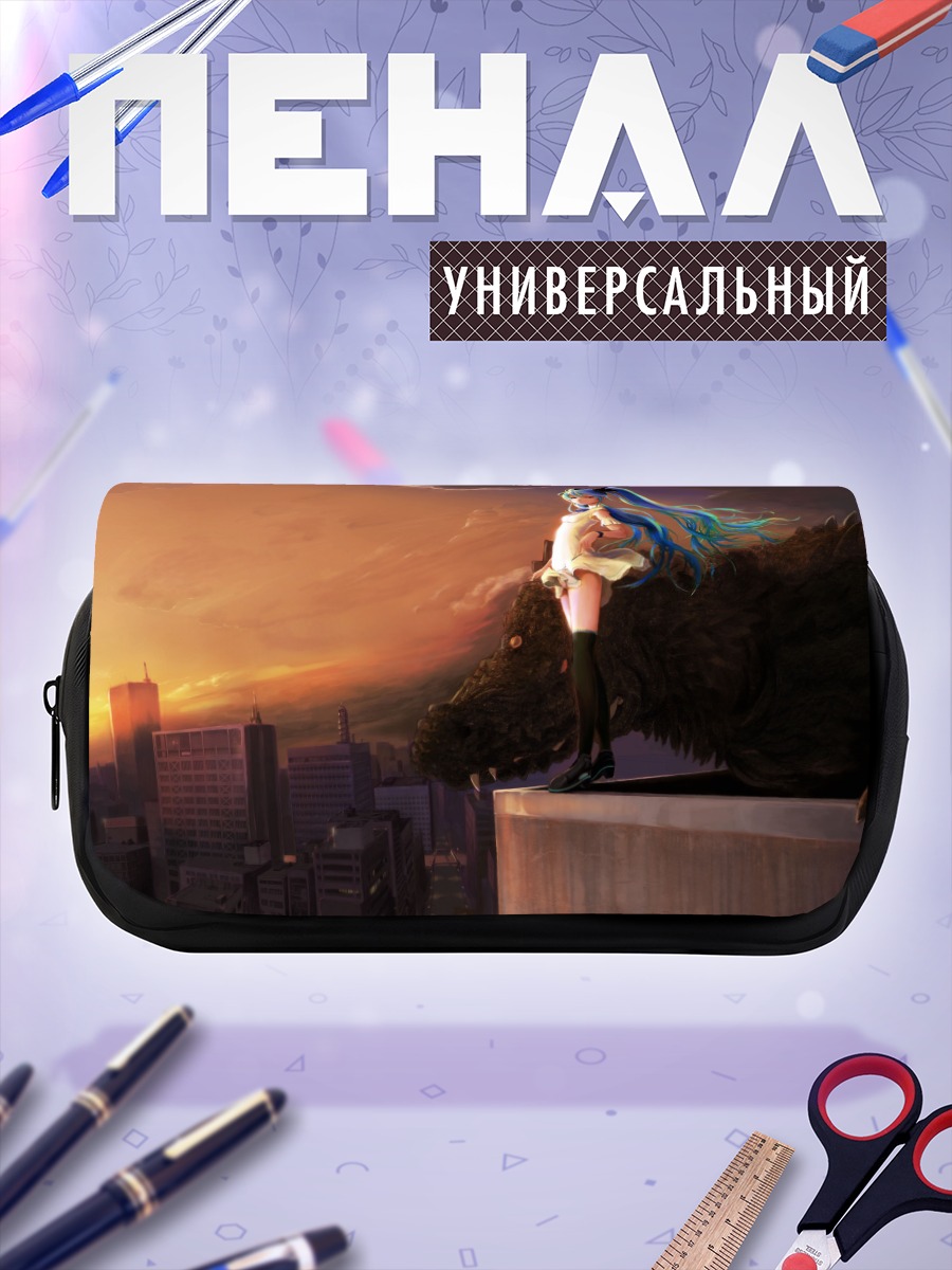 Пенал-косметичка Мику Хацунэ и дракон