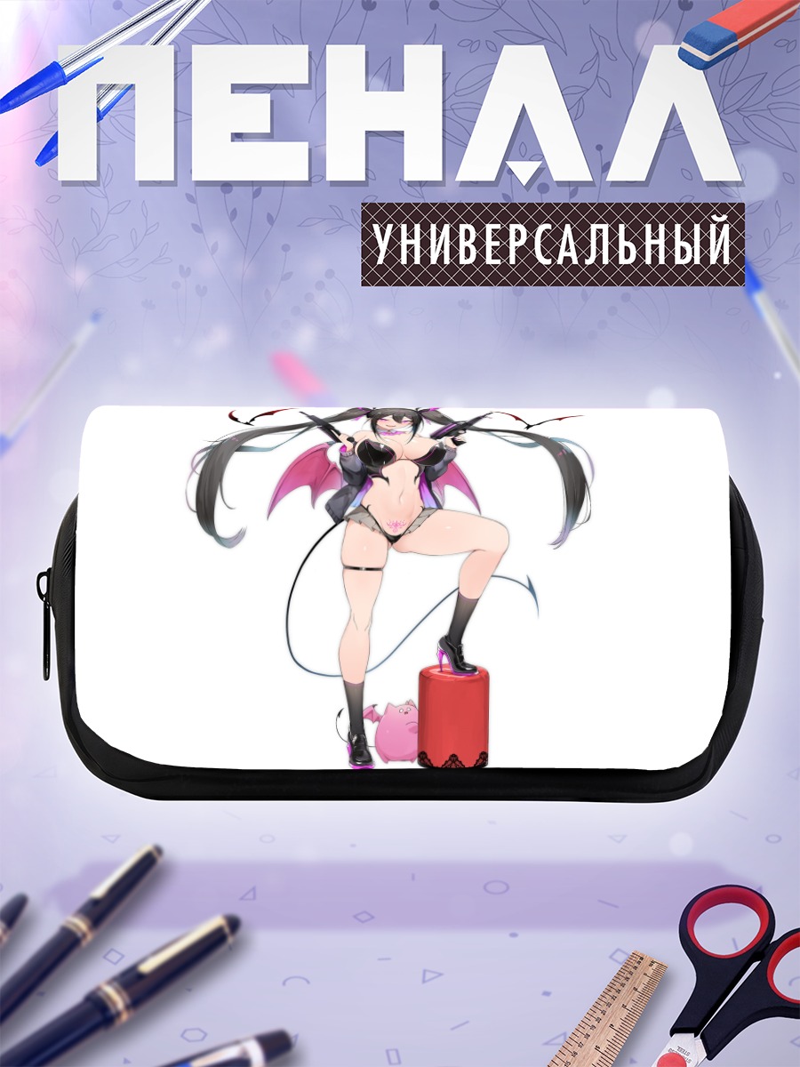 Пенал-косметичка Девушка-летучая мышь с пистолетами