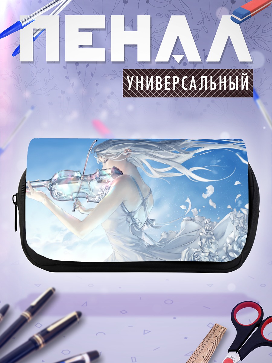 Пенал-косметичка Скрипка белых роз