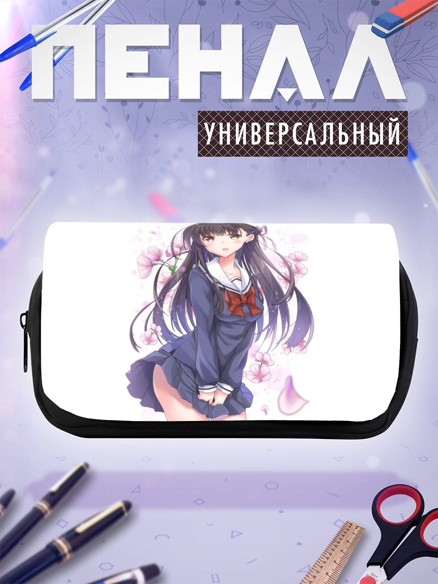 Пенал-косметичка Девушка в цветах
