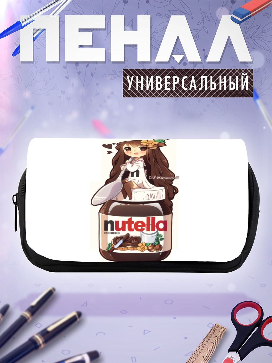 Пенал-косметичка Нутелла-тян в банке