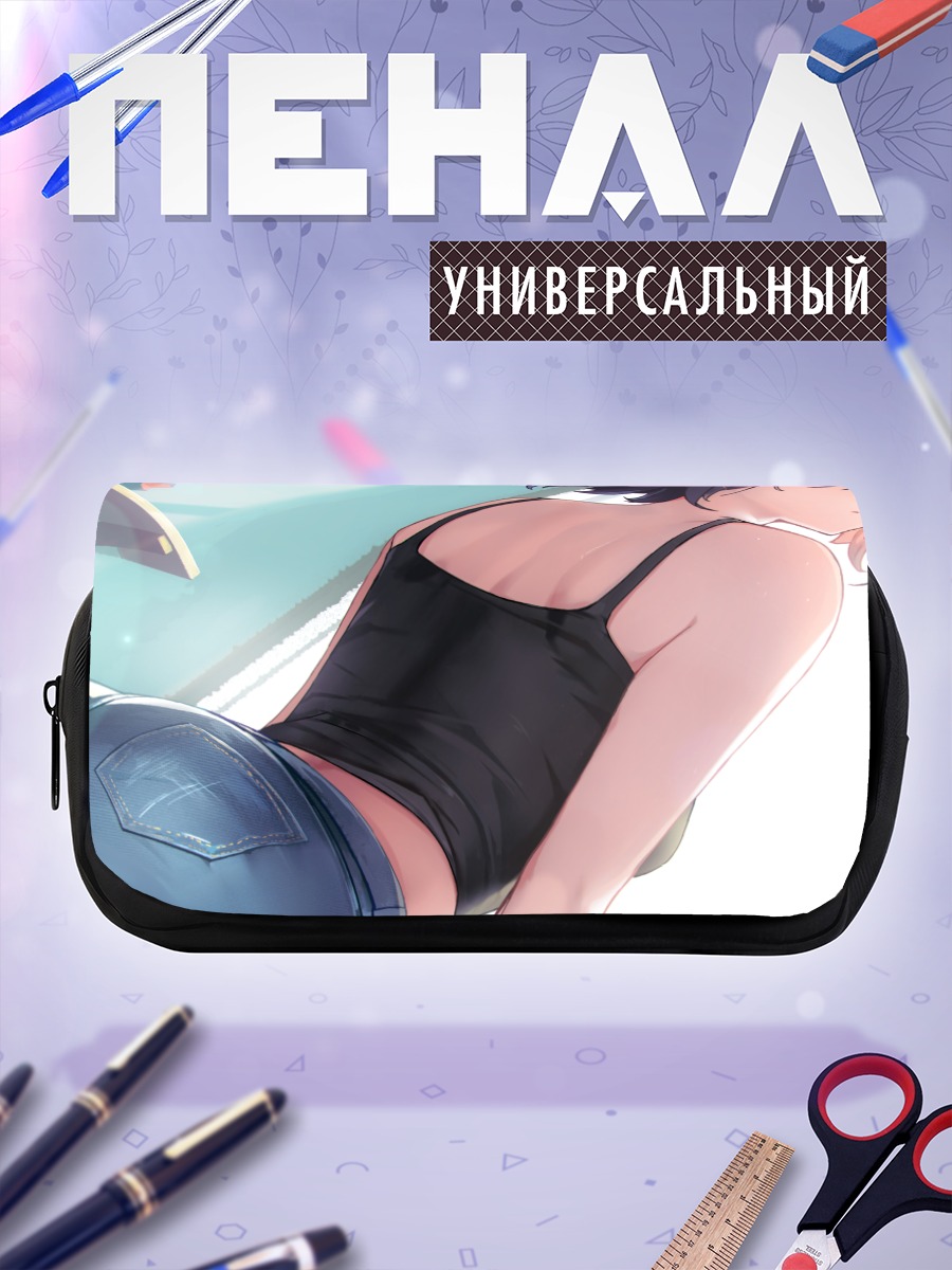 Пенал-косметичка Девушка в шортах