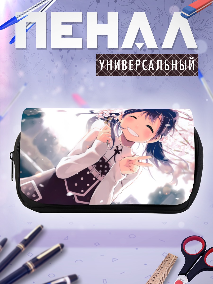 Пенал-косметичка Девушка в сакуре
