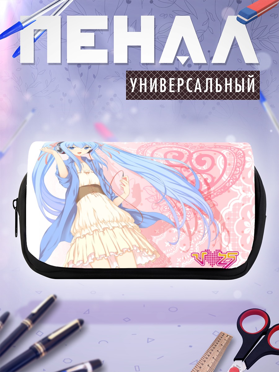 Пенал-косметичка Мику Хацунэ в розовом