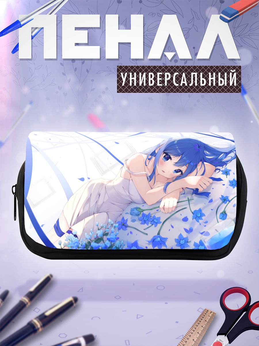 Пенал-косметичка Мику Хацунэ в цветах