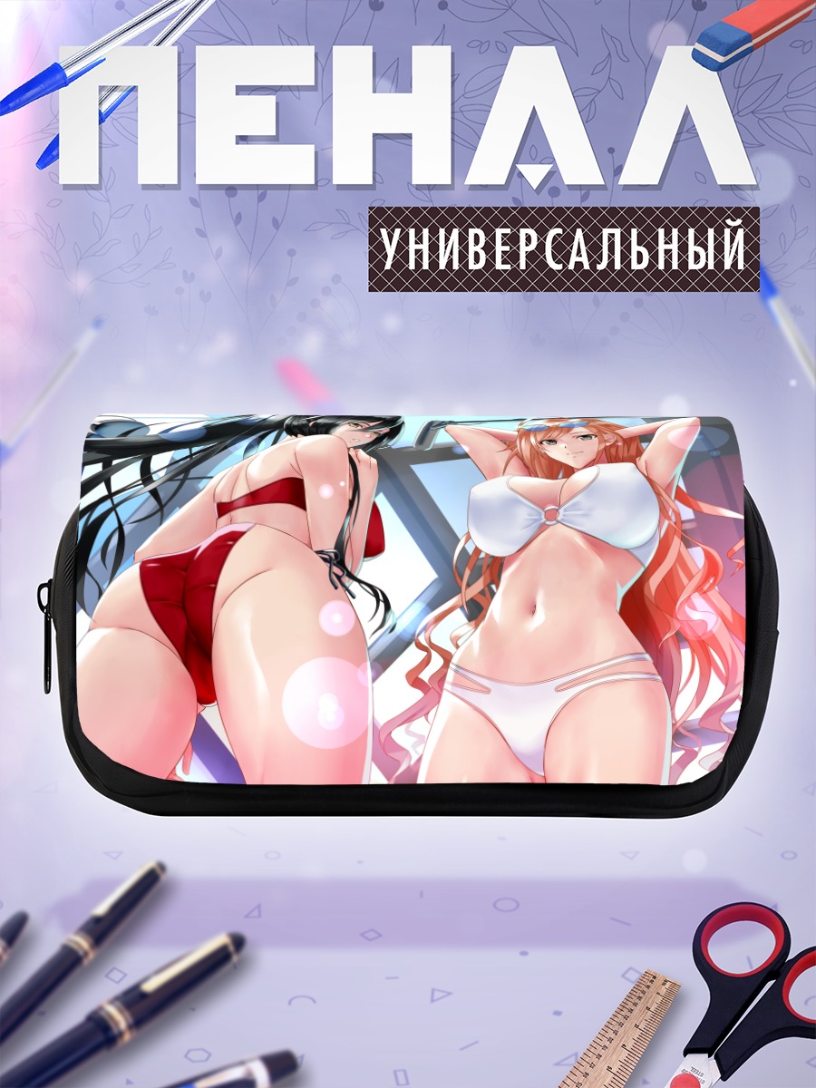 Пенал-косметичка Нацуха и Сакуя на пляже