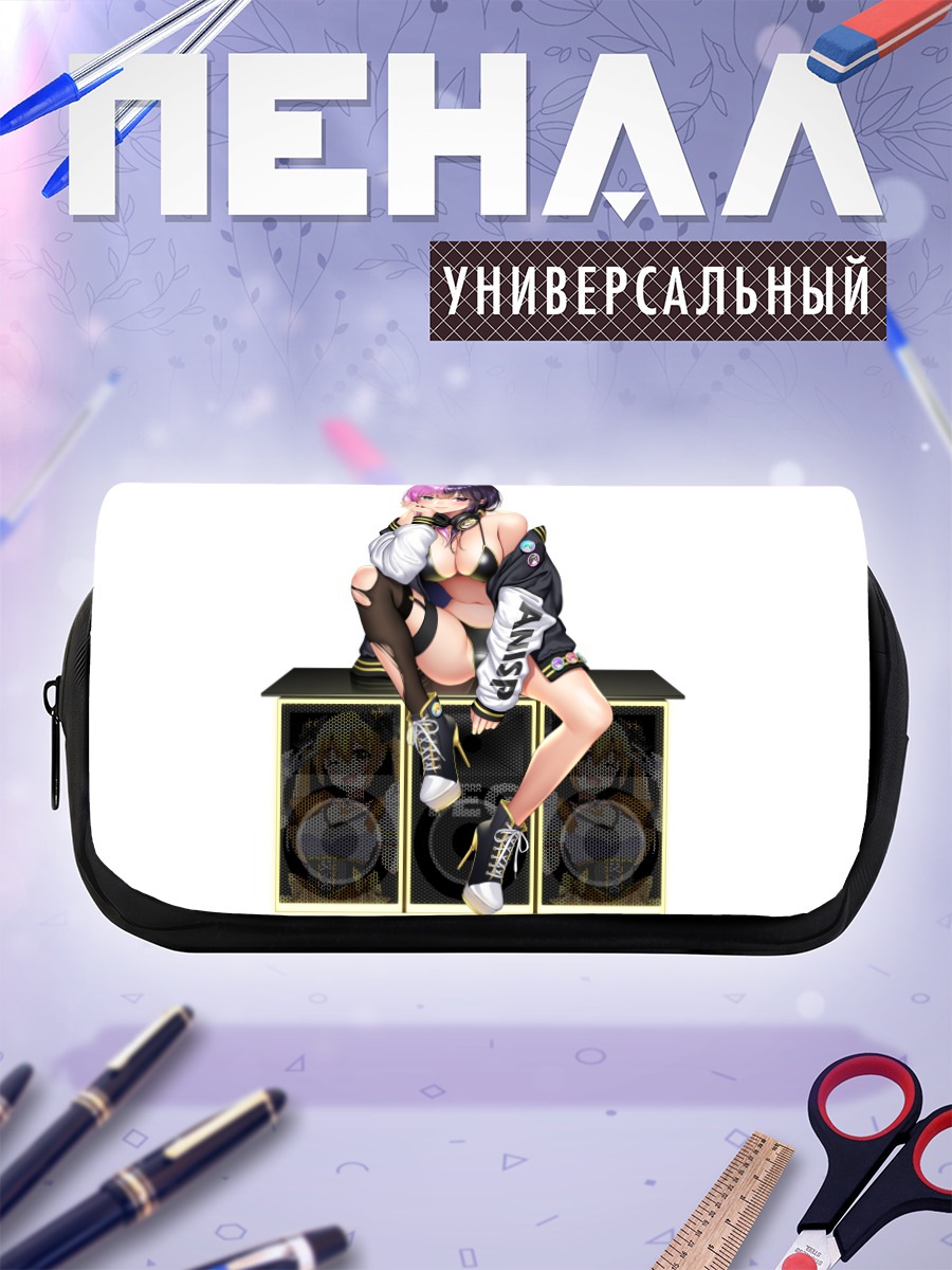 Пенал-косметичка Девушка в наушниках