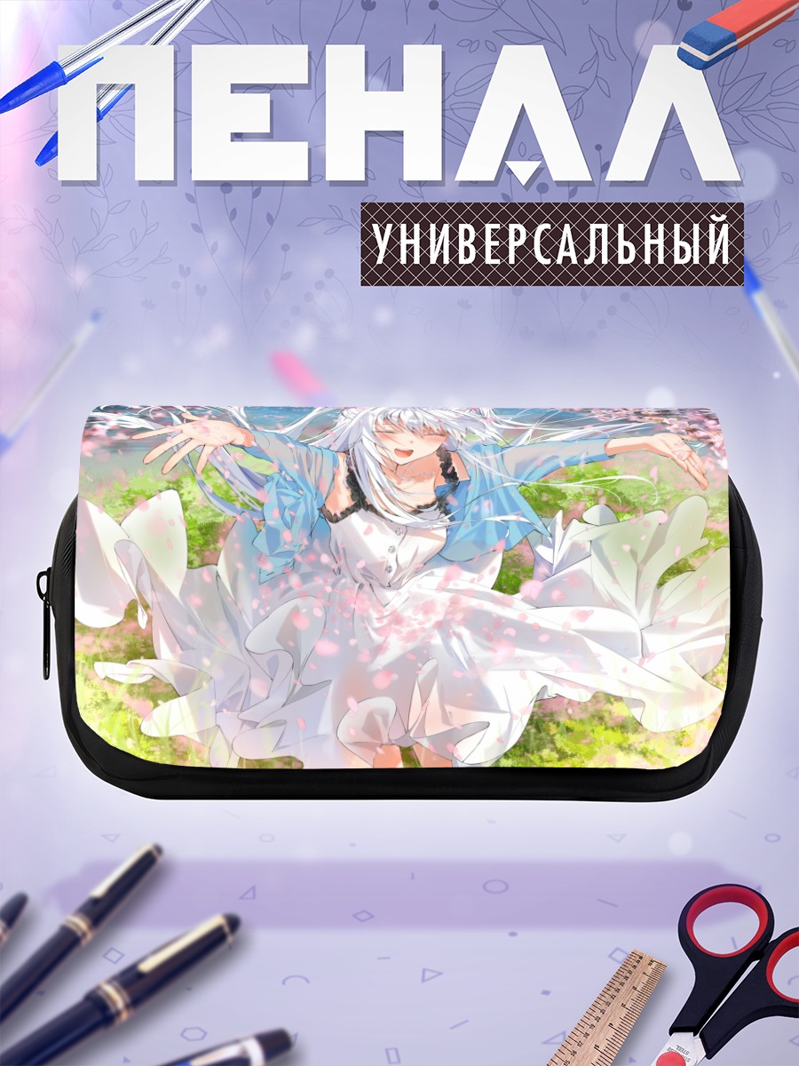 Пенал-косметичка Девушка в сакуре