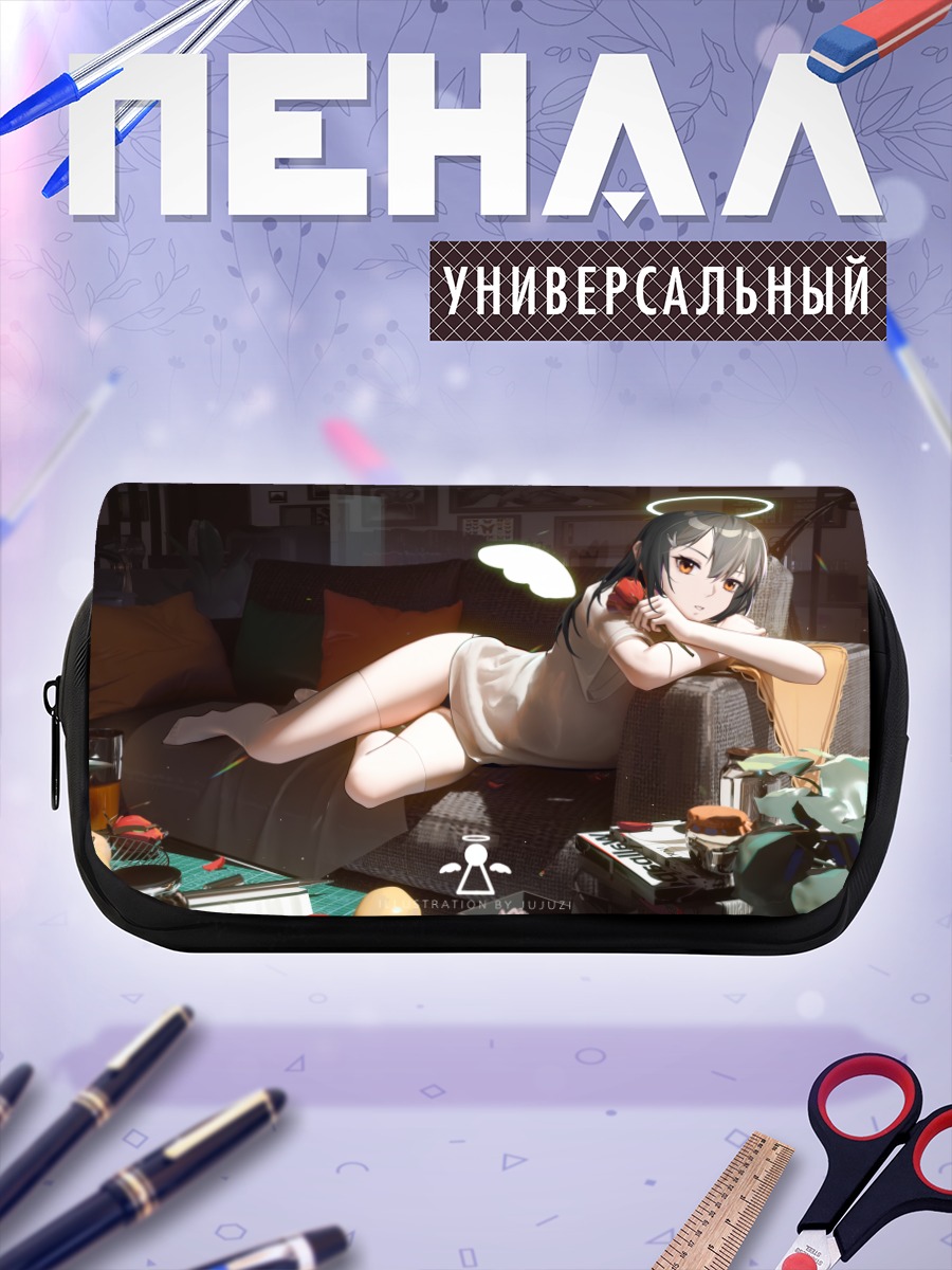 Пенал-косметичка Девушка с нимбом