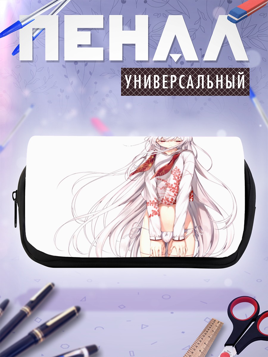 Пенал-косметичка Беловолосая девушка в лентах