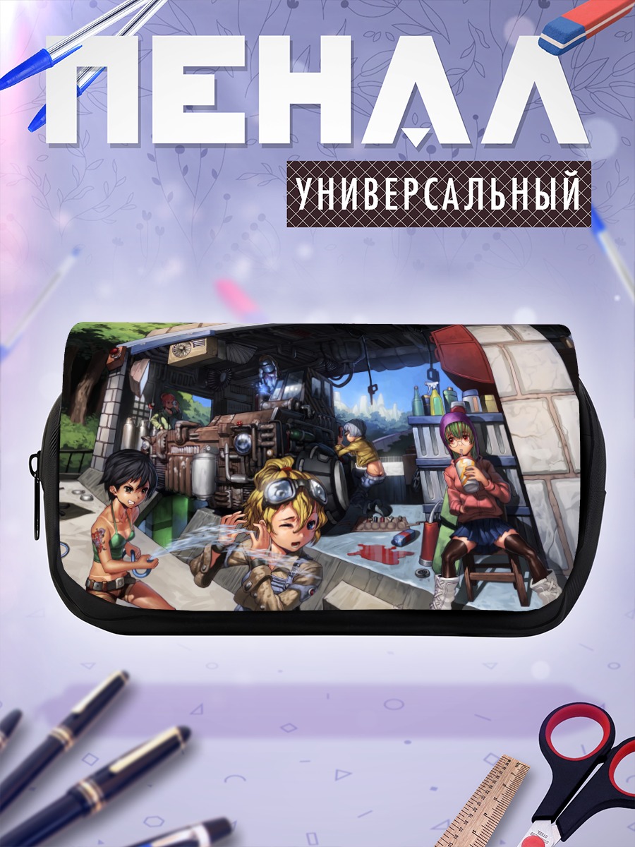 Пенал-косметичка Девушки в гараже