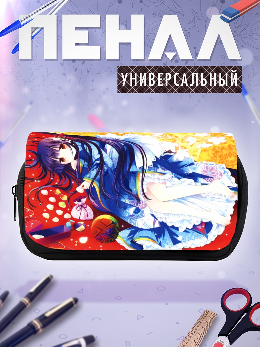 Пенал-косметичка Девушка в кимоно