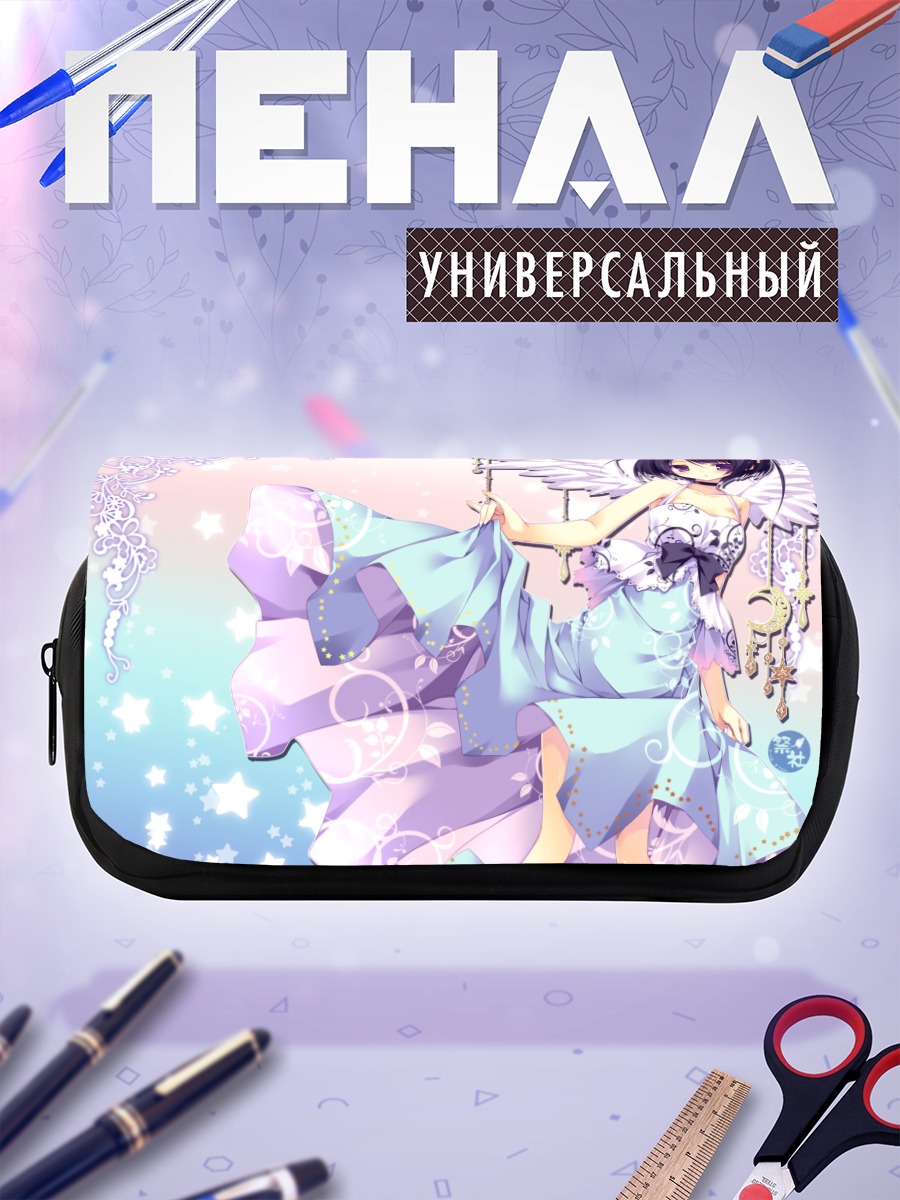 Пенал-косметичка Крылатая девушка в цветах