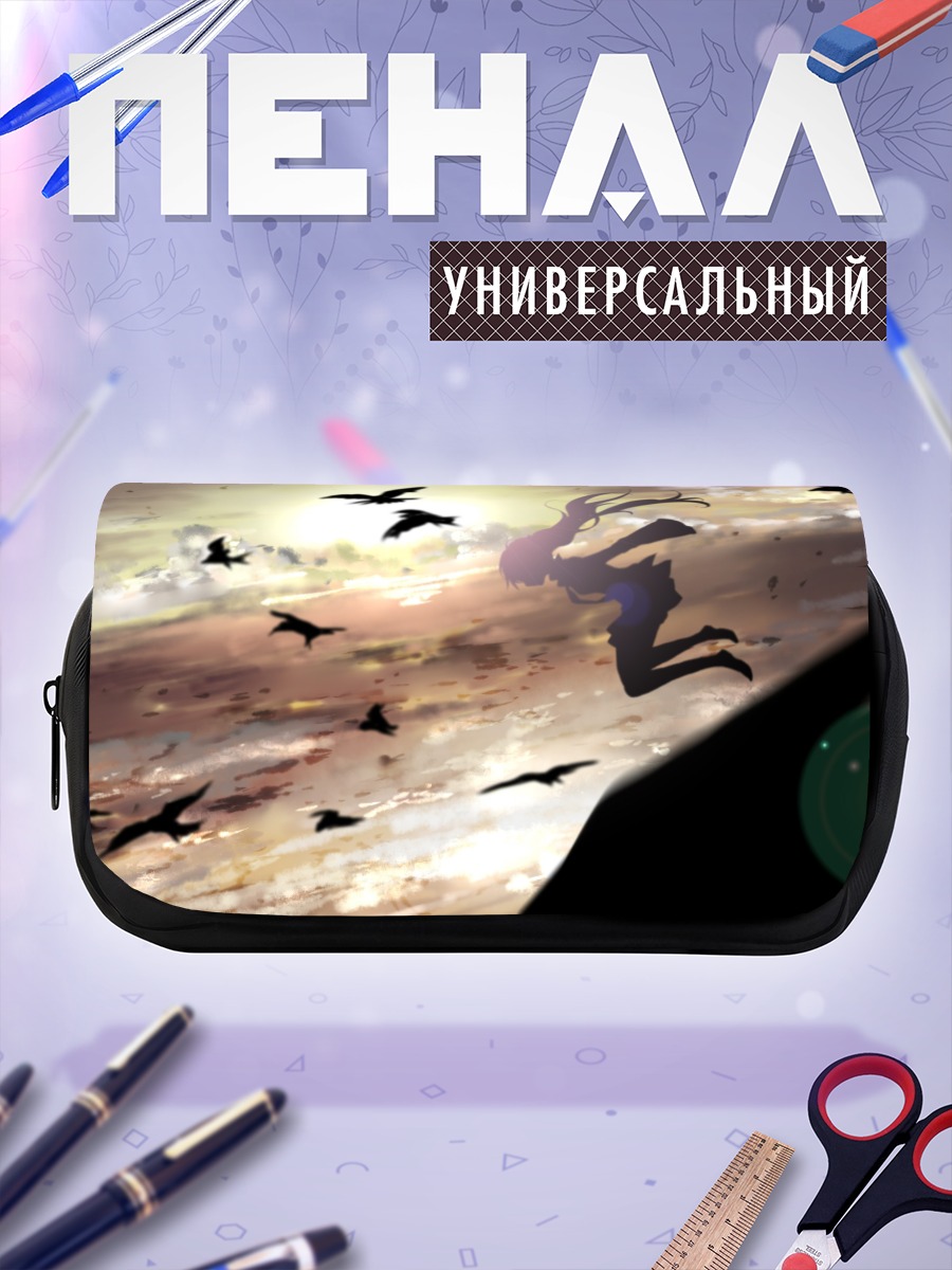 Пенал-косметичка Мику Хацунэ и птицы