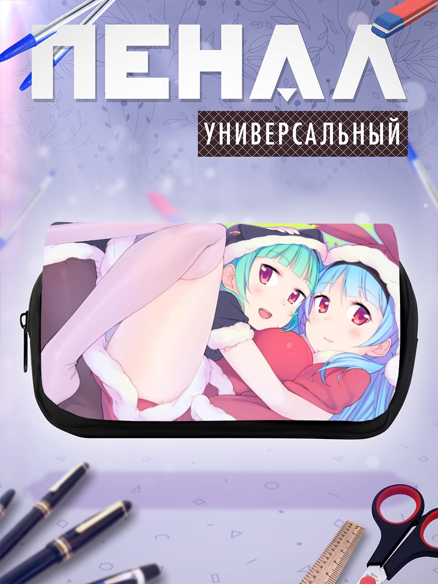 Пенал-косметичка Мику Хацунэ в колпаках