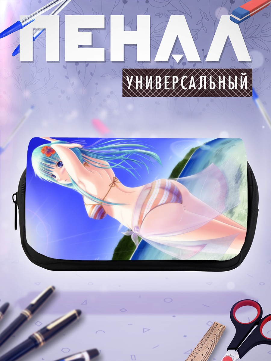 Пенал-косметичка Мику Хацунэ на пляже