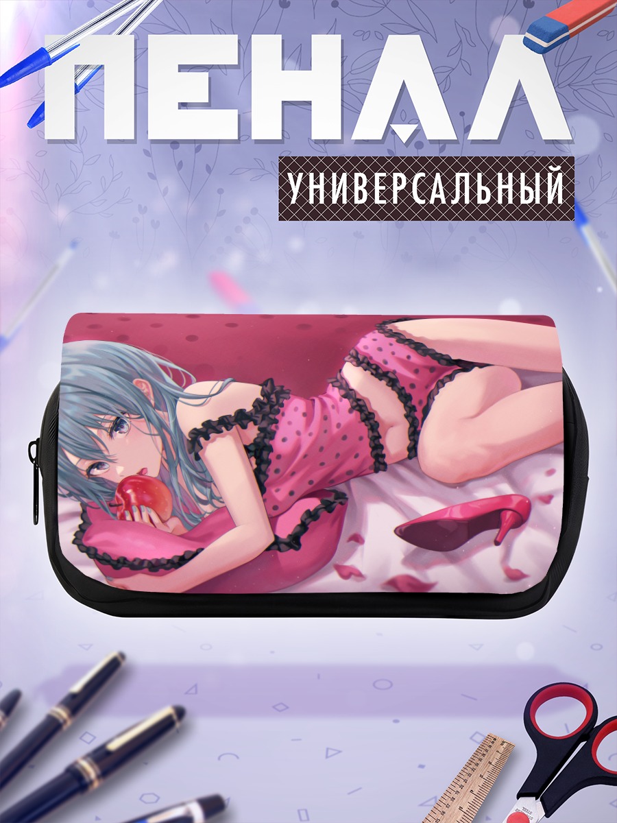 Пенал-косметичка Мику Хацунэ в горошек