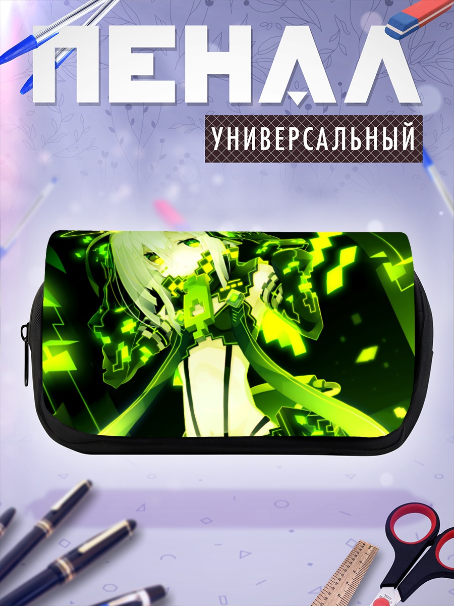 Пенал-косметичка Мику Хацунэ в неоне