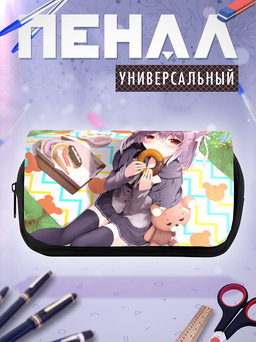 Пенал-косметичка Девочка с пончиком