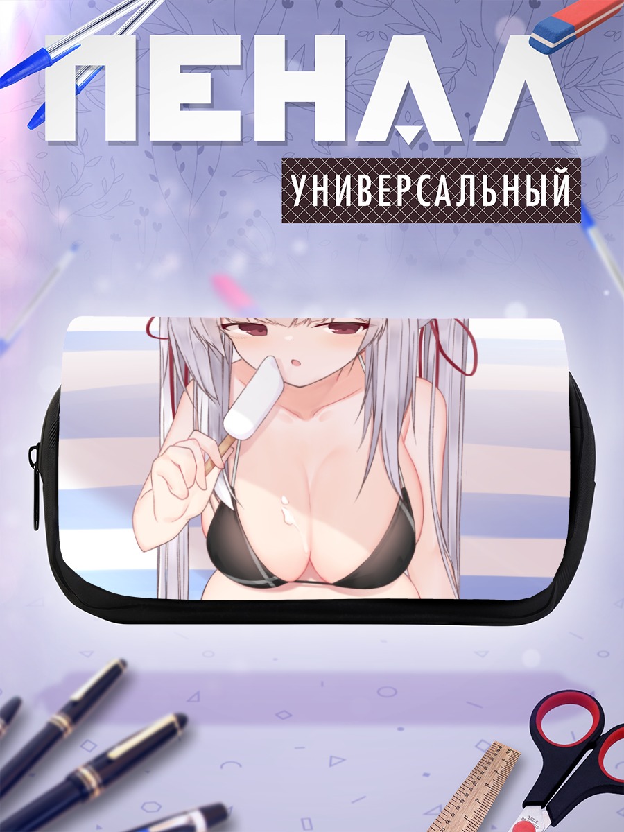 Пенал-косметичка Девушка с мороженым