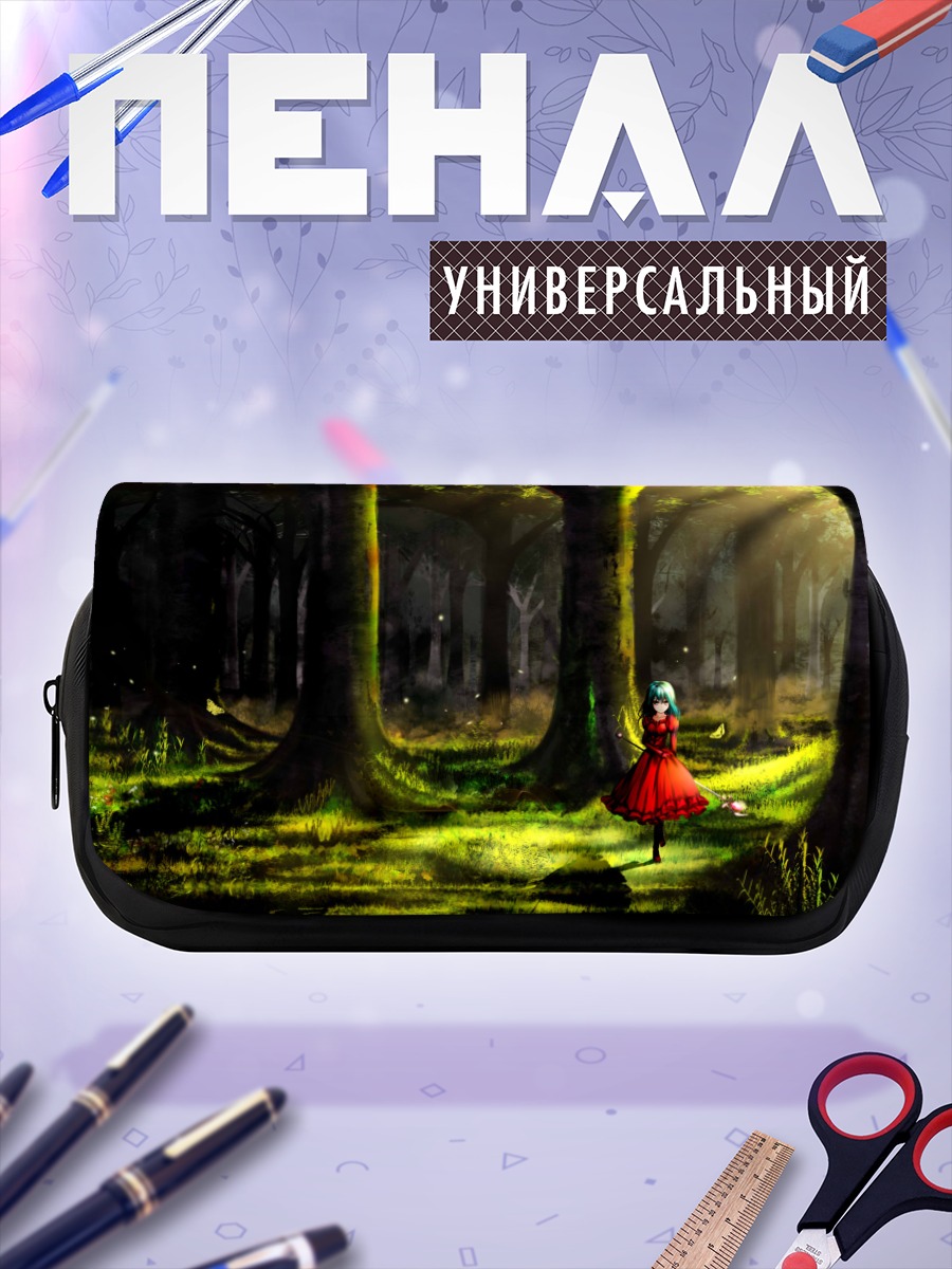 Пенал-косметичка Девушка в лесу