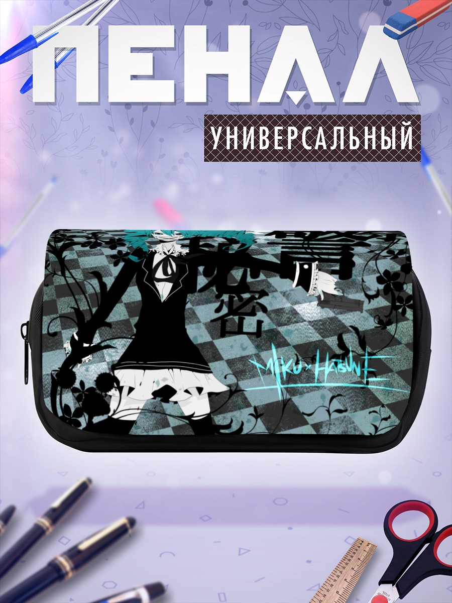 Пенал-косметичка Мику Хацунэ в готике
