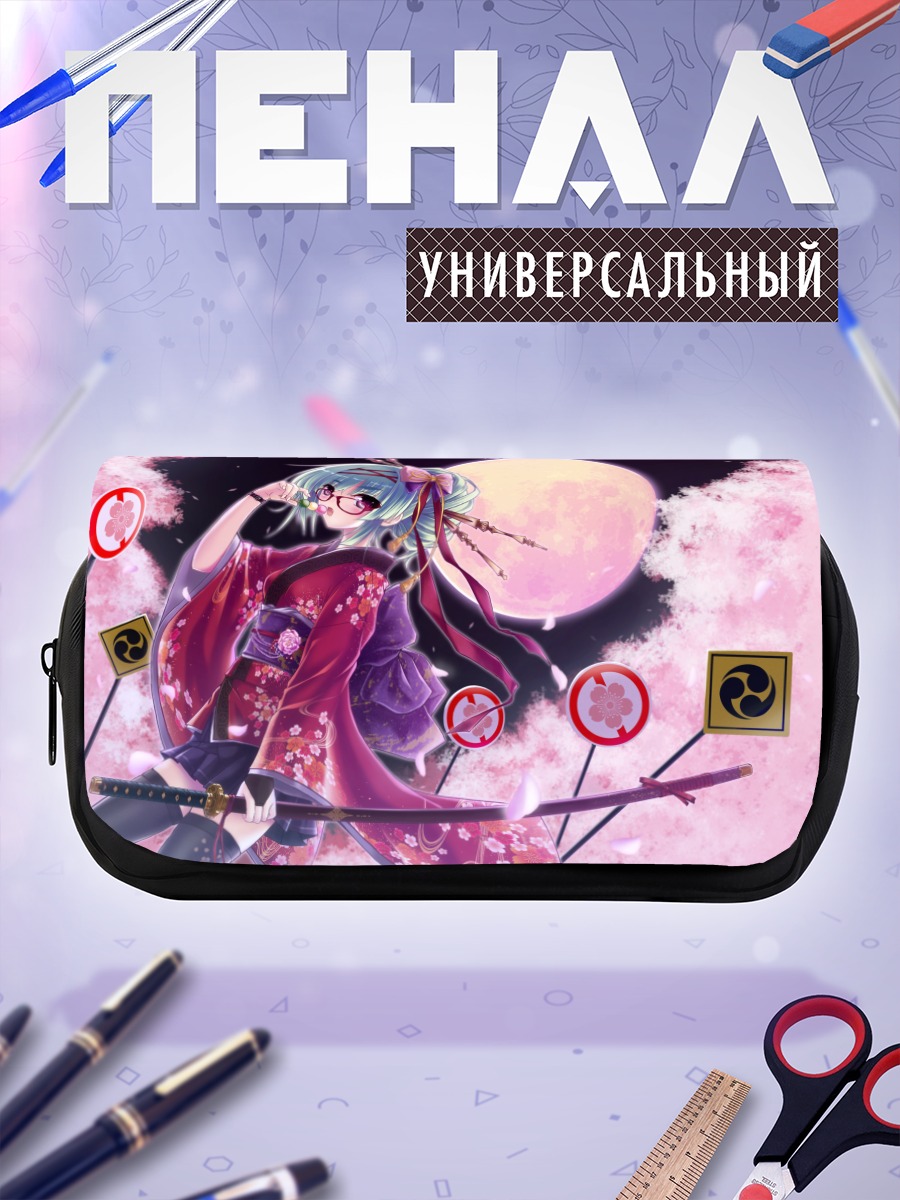 Пенал-косметичка Мику Хацунэ с катаной