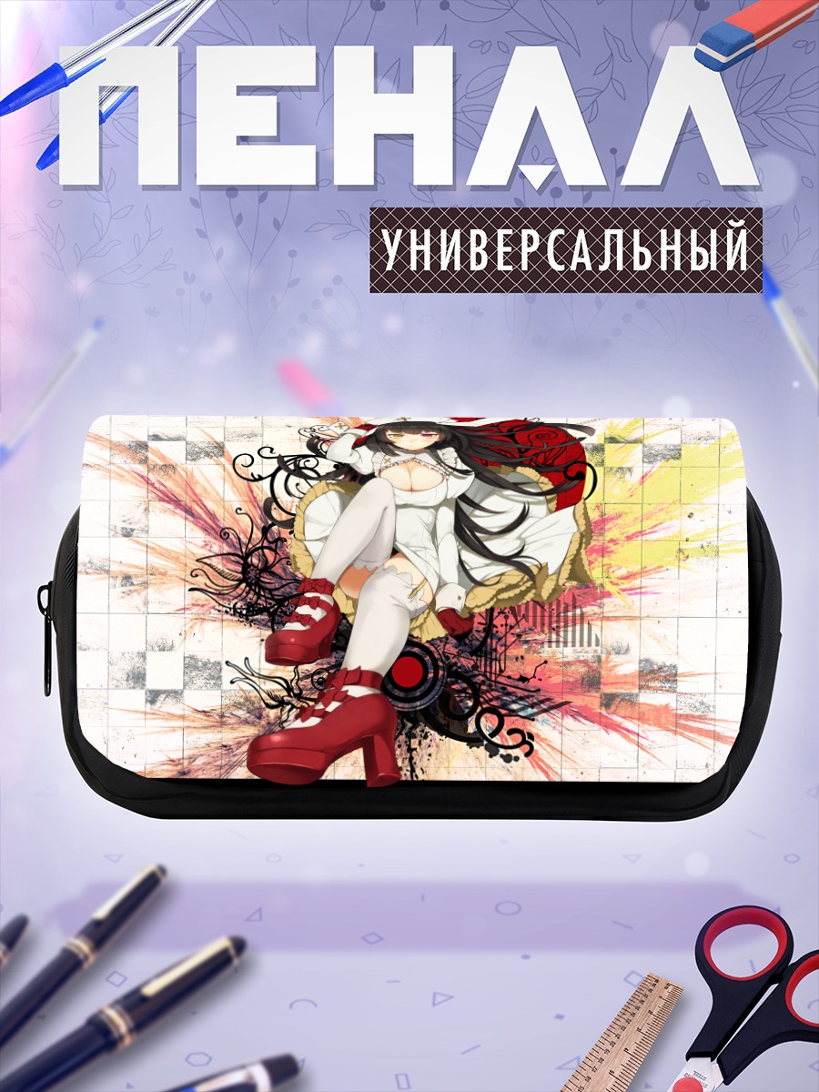 Пенал-косметичка Девушка в шляпе