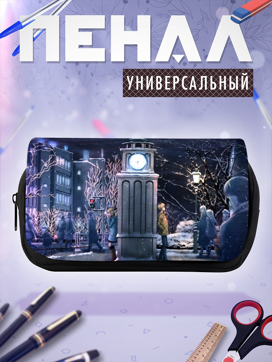 Пенал-косметичка Мику Хацунэ у часов