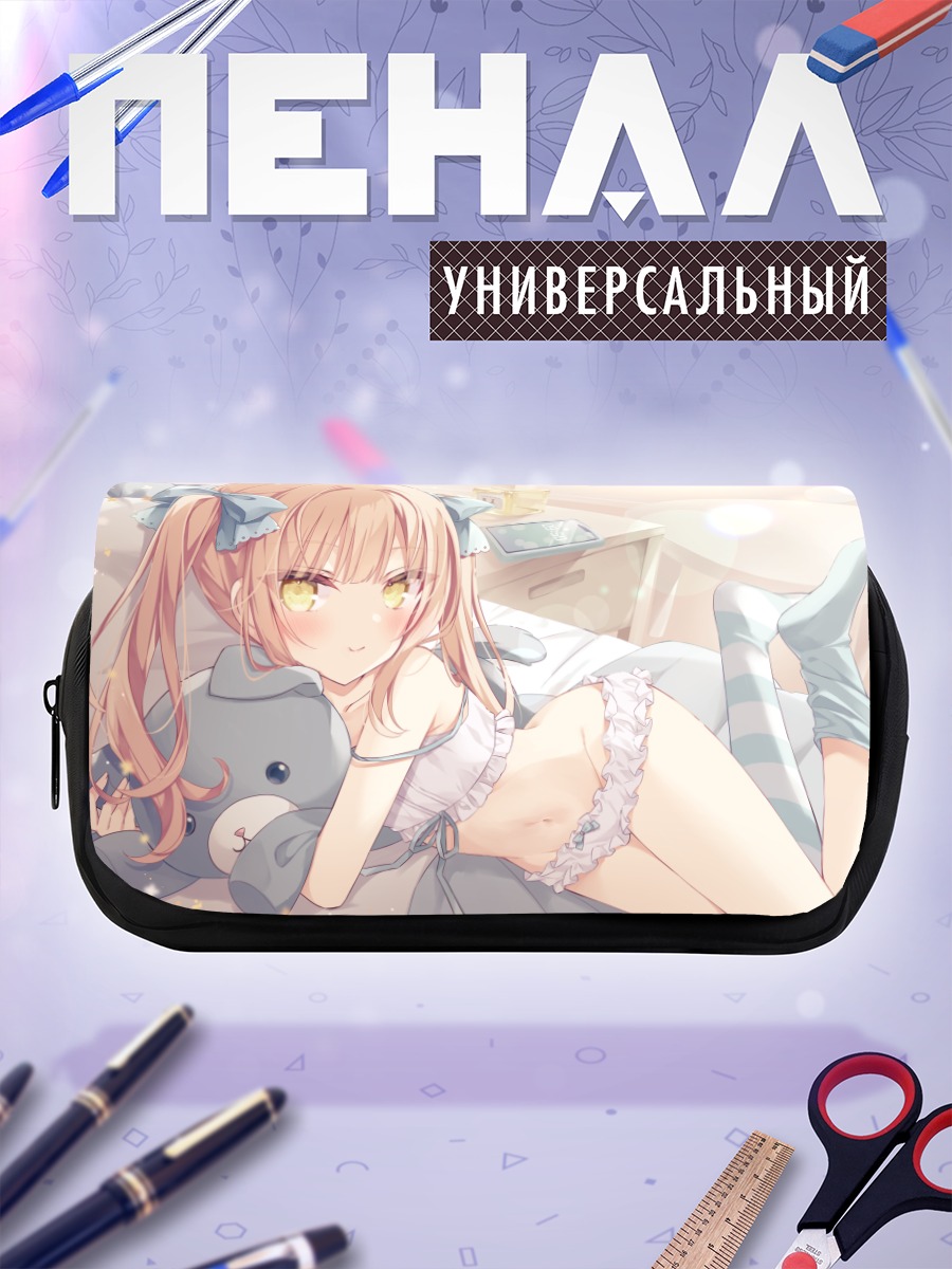 Пенал-косметичка Девушка с хвостиками
