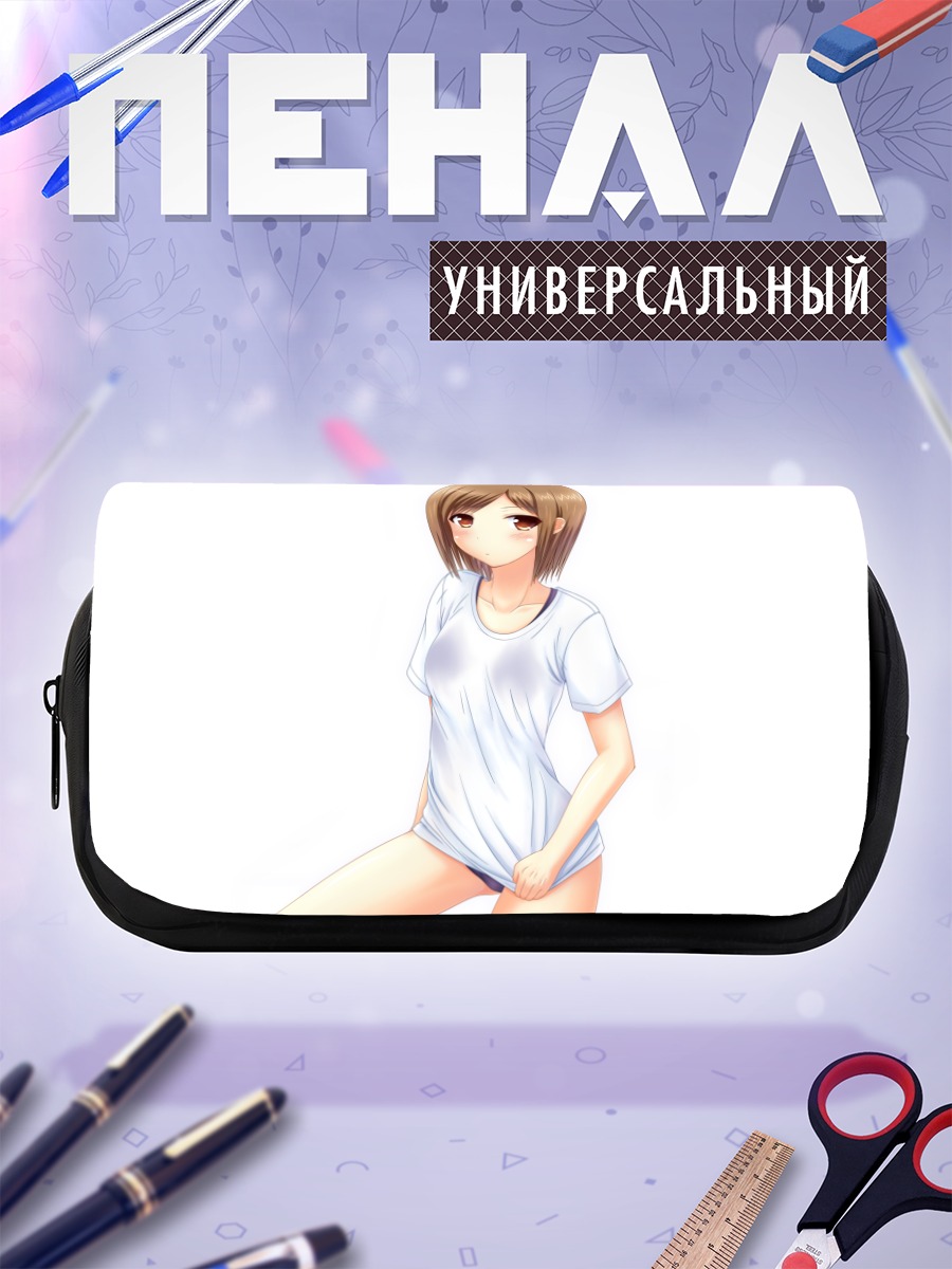 Пенал-косметичка Девушка в футболке