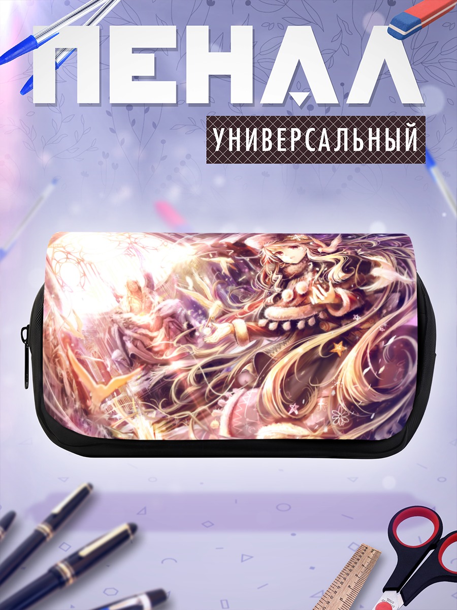 Пенал-косметичка Блондинка в шляпе