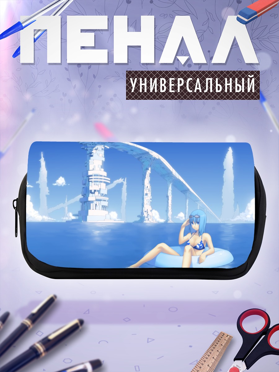 Пенал-косметичка Мику Хацунэ на пляже
