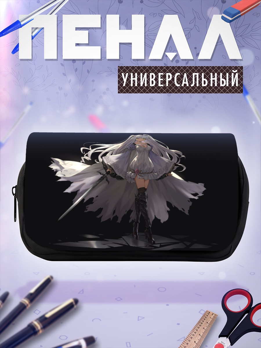 Пенал-косметичка Девушка с мечом
