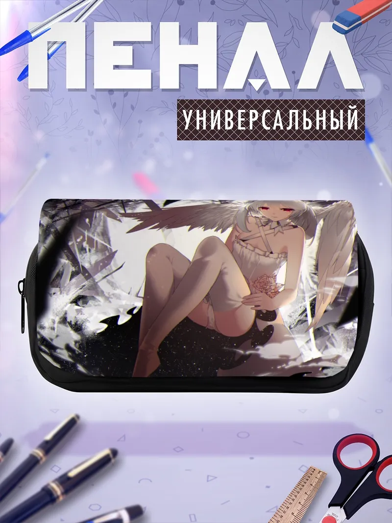 Пенал-косметичка Белокрылый ангел с розами